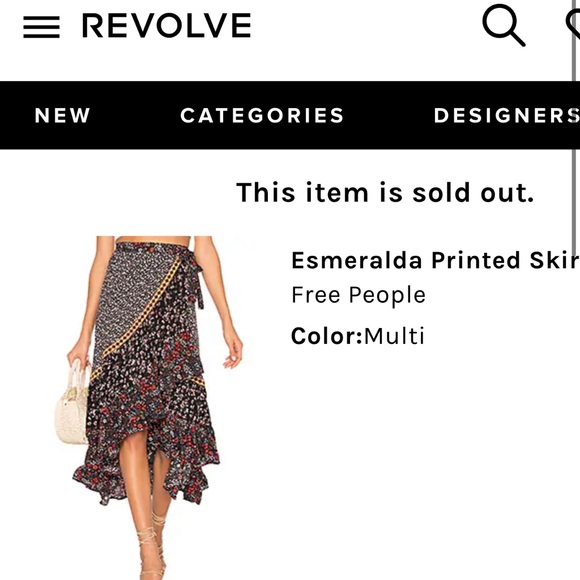 Free People Esmerelda Skirt - Size 0 - Picture 2 of 4